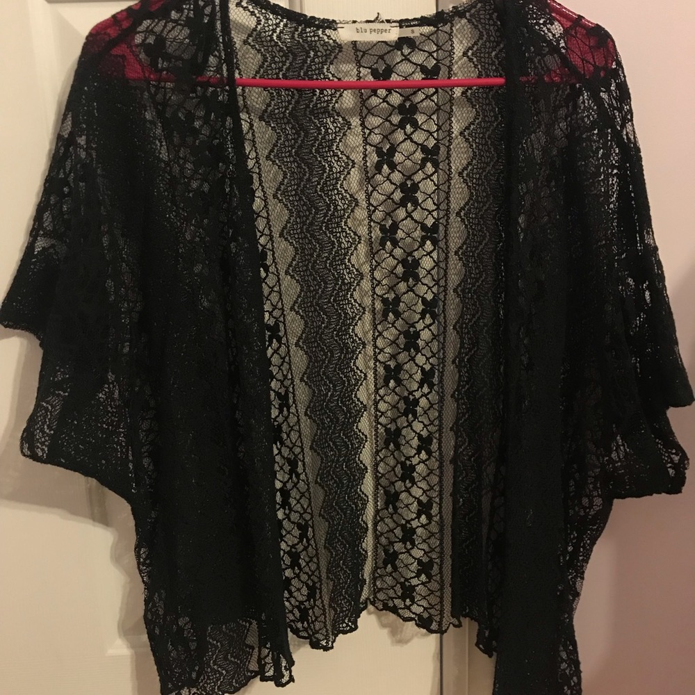 Black lace cover up